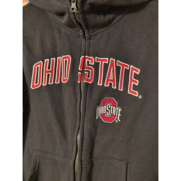 Scarlet & Gray Ohio State Buckeyes Boys Full Zip Hoodie Size M - Picture 2 of 6